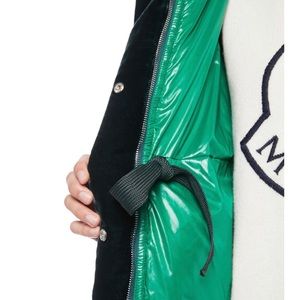 Monclear butor velvet puffer womans coat